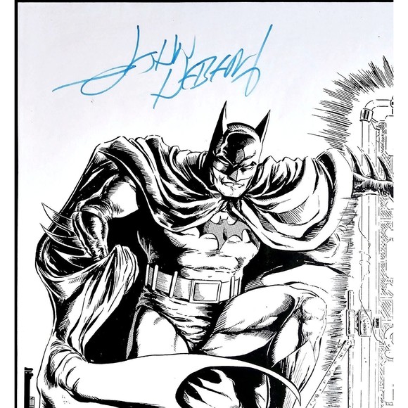 BATMAN Sketch Art Print Signed John Herbert the Daily Pretzel 11 x 17 EXC - Picture 3 of 8